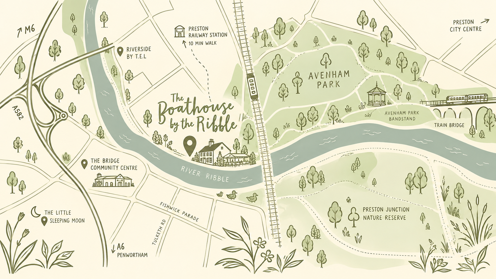 The Boathouse by the Ribble Map